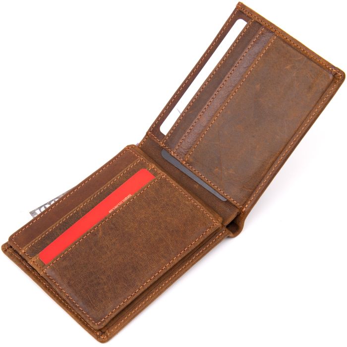 Портмоне унісекс матове 20421 Vintage коричневе