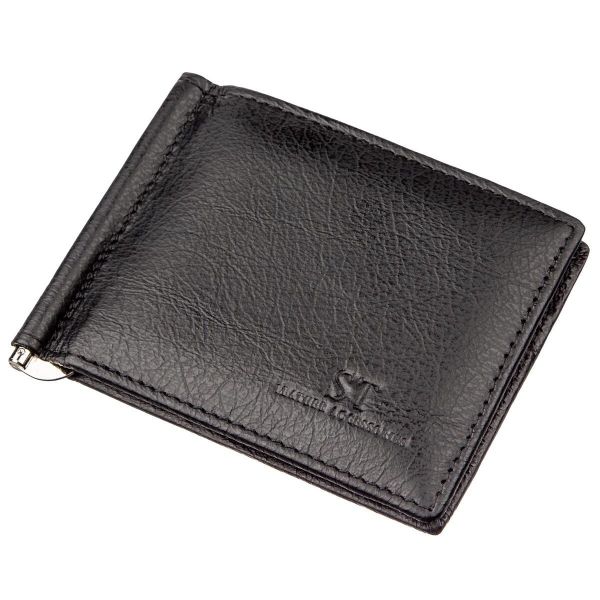 Чоловічий затискач для грошей на магніті ST Leather 18945 чорний