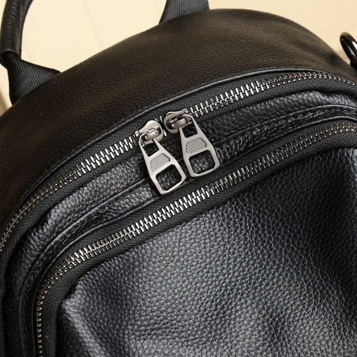 Стильний жіночий шкіряний рюкзак чорний міський 51124 Tiding Bag