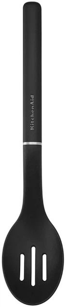 Ложка для сервіровки з прорізами KitchenAid Classic, 34 см, чорний (KHH004OHOBEG)