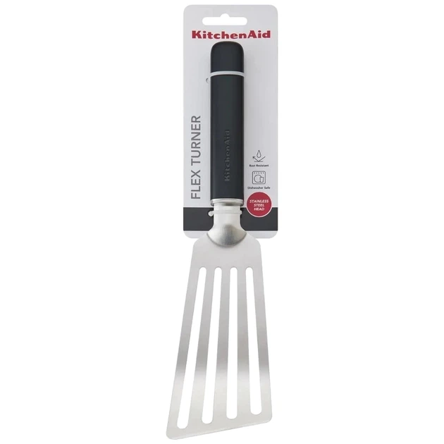 Лопатка з прорізами KitchenAid Classic, 32 см, чорний (KHH024OHOBEG)