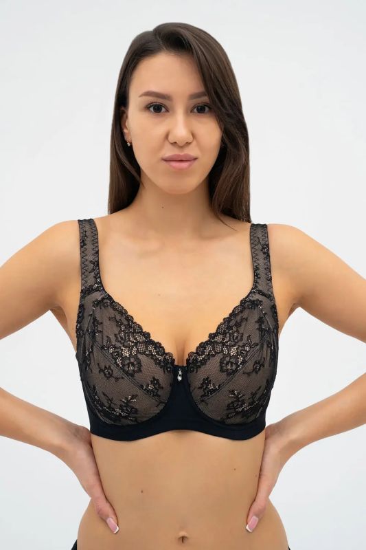 Бюстгальтер м'яка чашка ELLEN 001 15 02 Effetto Lingerie чорний