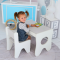 Стульчик для детской игровой цвет цвет белый с серым LalaKids