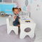 Стільчик для дитячої кімнати для ігор білий LalaKids