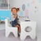 Столик та стільчик дитячий гральний білий LalaKids