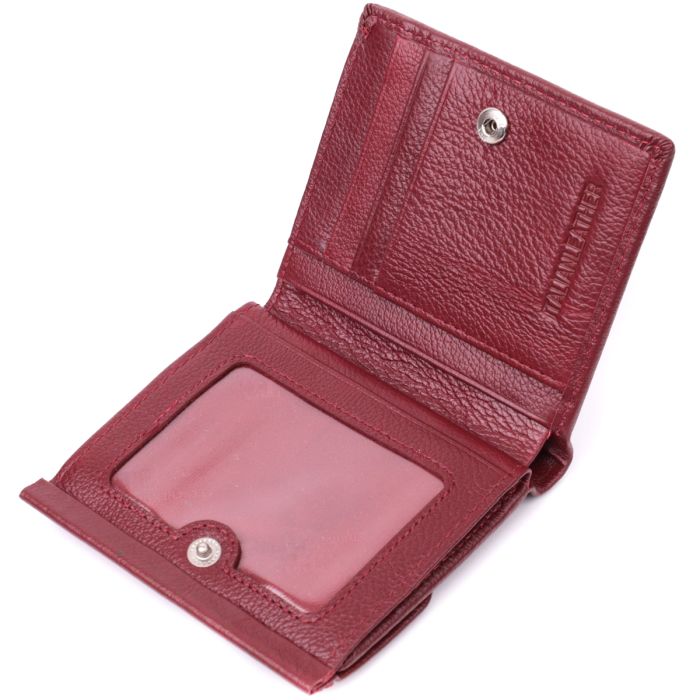 Невеликий жіночий гаманець з монетницею з натуральної шкіри ST Leather 22544 бордовий