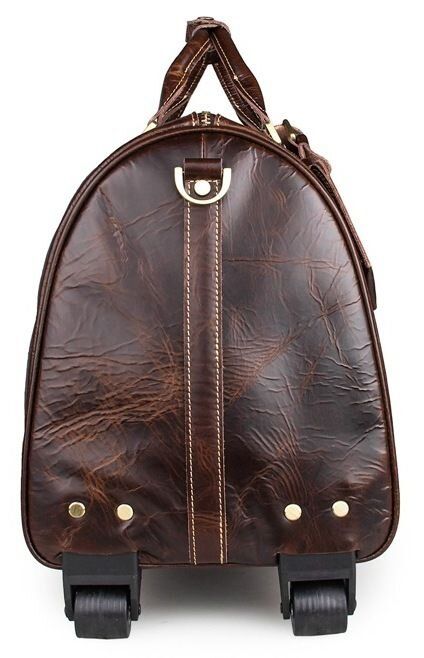 Сумка дорожная 14254 на колесах Vintage коричневая.