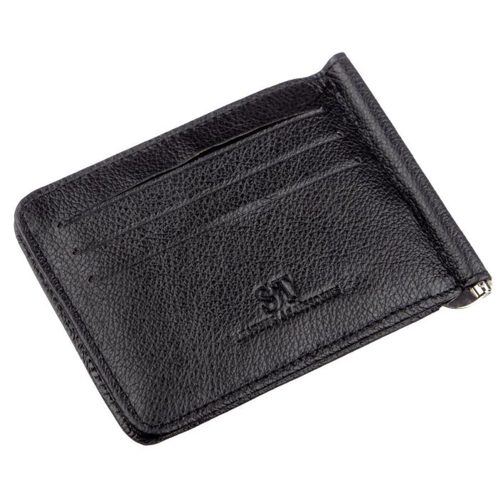 Кожаный мужской зажим на магните ST Leather 18937 черный