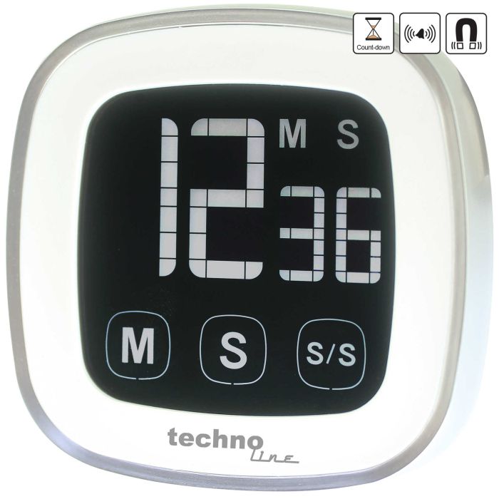 Таймер кухонный Technoline KT400 Magnetic Touchscreen White (KT400)