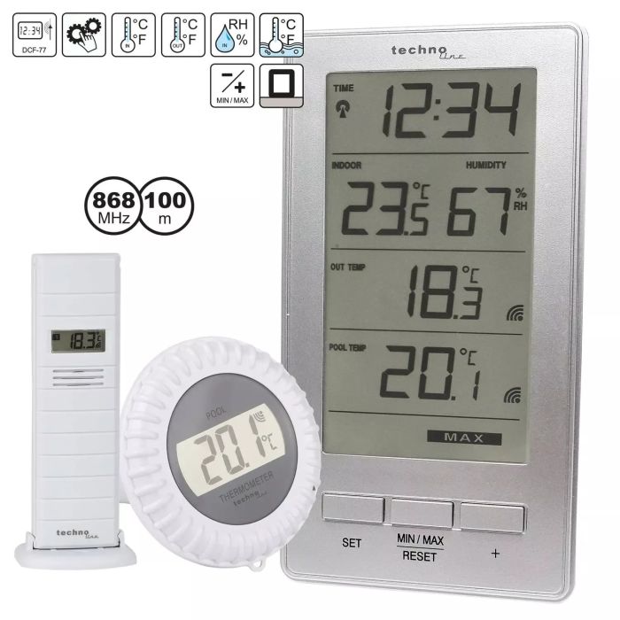 Термогігрометр Technoline WS9069 IT Silver (WS9069)