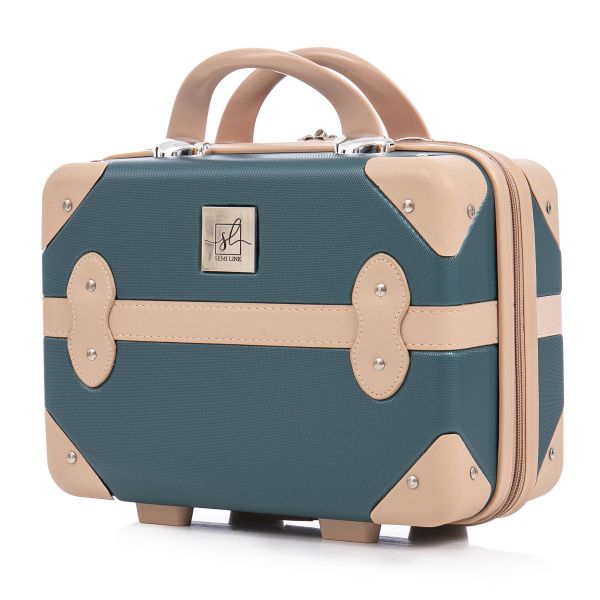 Бьюти-кейс Semi Line 10L Green-Navy (T5838-1)