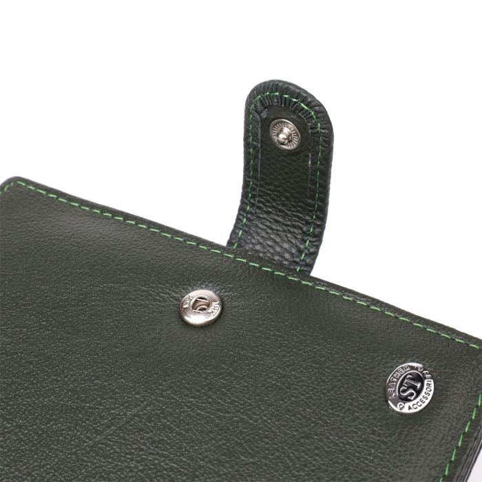 Оригінальна обкладинка на документи унісекс із натуральної шкіри ST Leather 23119 зелена