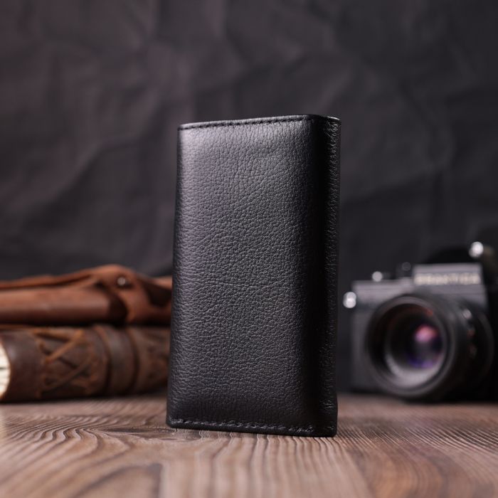 Містка ключниця з натуральної шкіри ST Leather 22477 чорна