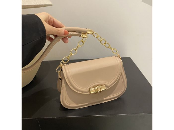 Сумочка через плечо каркасная с клапаном Lilly P4-8420B беж