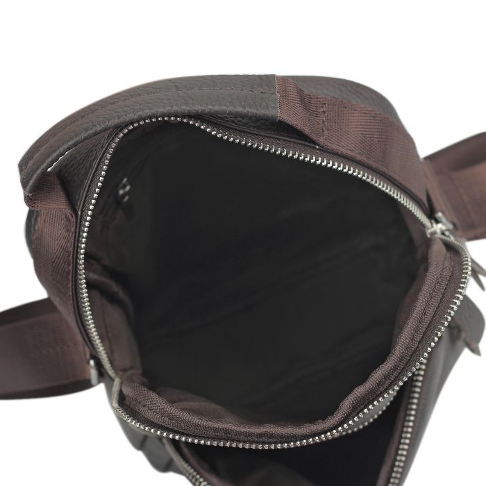 Сумка через плече чоловіча шкіряна Tiding Bag A25F-1436B коричнева
