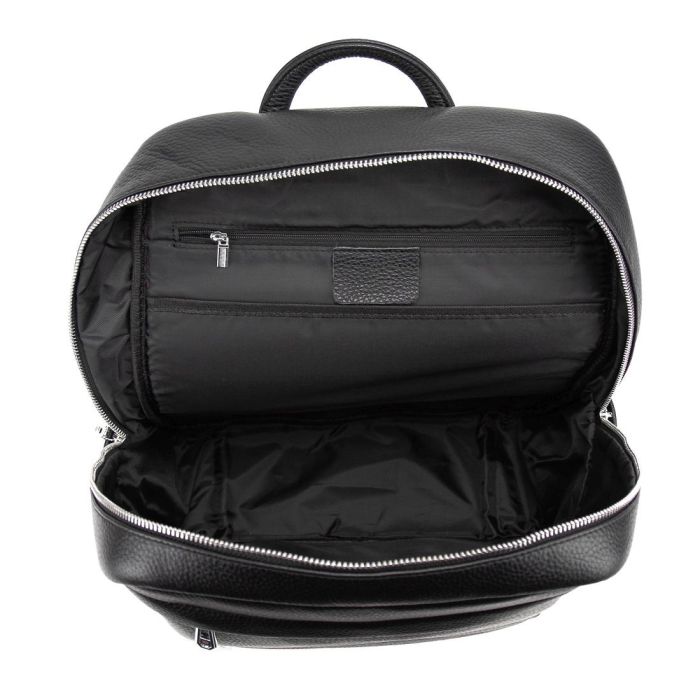 Чоловічий шкіряний рюкзак чорний Tiding Bag A25F-210727A