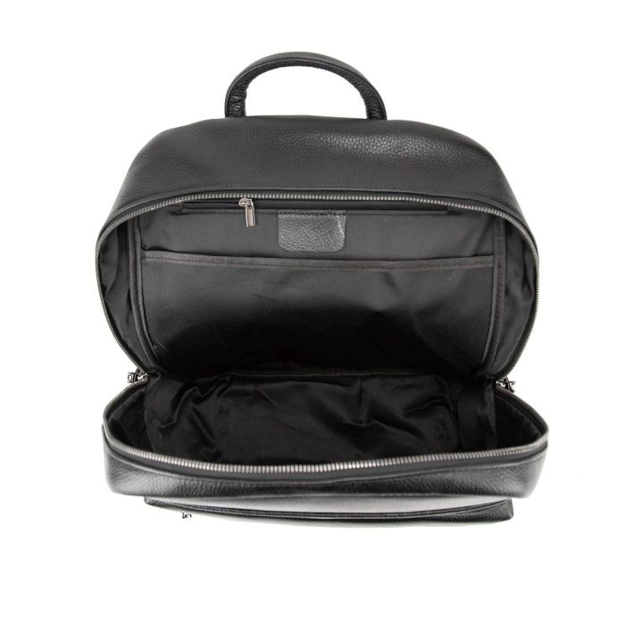 Чоловічий шкіряний рюкзак чорний Tiding Bag A25F-2418A