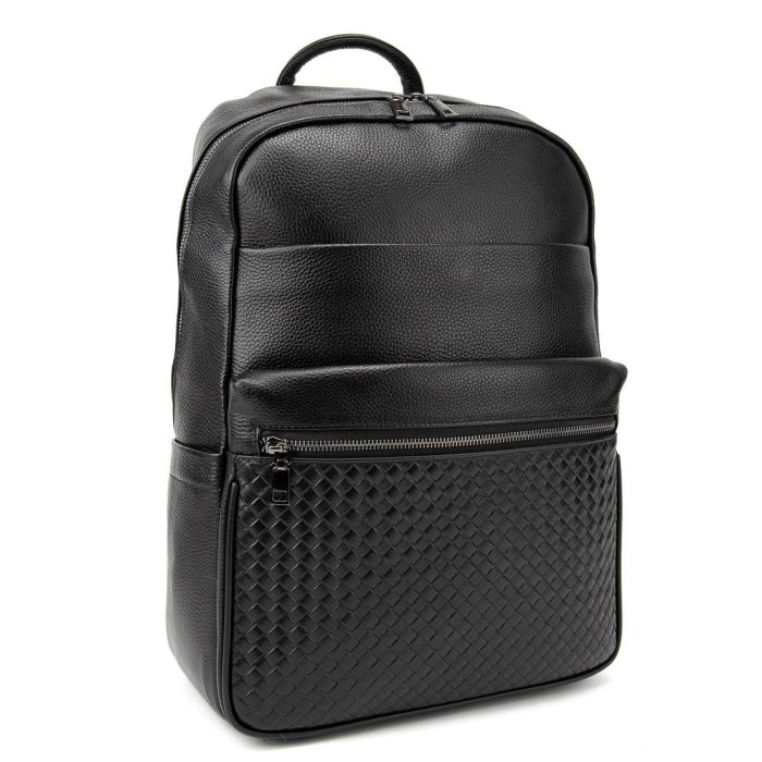 Чоловічий шкіряний рюкзак чорний Tiding Bag A25F-2418A