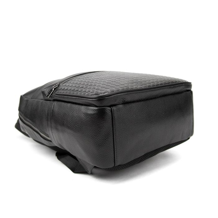 Чоловічий шкіряний рюкзак чорний Tiding Bag A25F-2418A