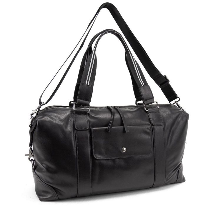 Дорожня шкіряна сумка TIDING BAG A25F-5218A чорна