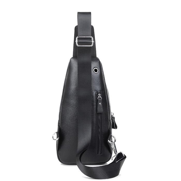 Человек кожаный черный слинг на плечо Tiding Bag A25F-6601A