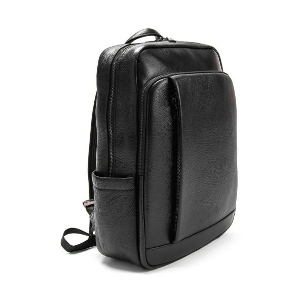 Шкіряний чорний рюкзак Tiding Bag A25F-8528-3A