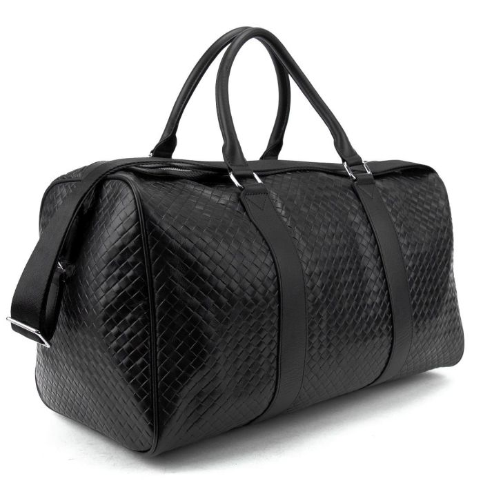 Дорожня шкіряна сумка TIDING BAG A25F-8957-9A чорна
