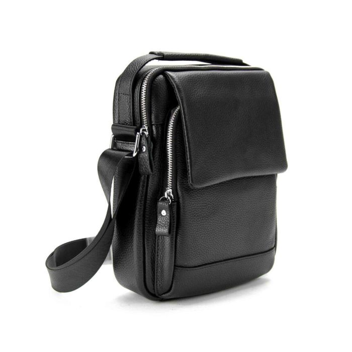 Мессенджер кожаный с ручкой Tiding Bag A25F-FL-9747A