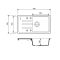 Кухонна мийка Adamant SLIM LONG mokko 780x435x200 мм, з крилом