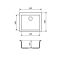 Кухонна мийка Adamant UNIVER ivory 560x500x200 мм, без крила