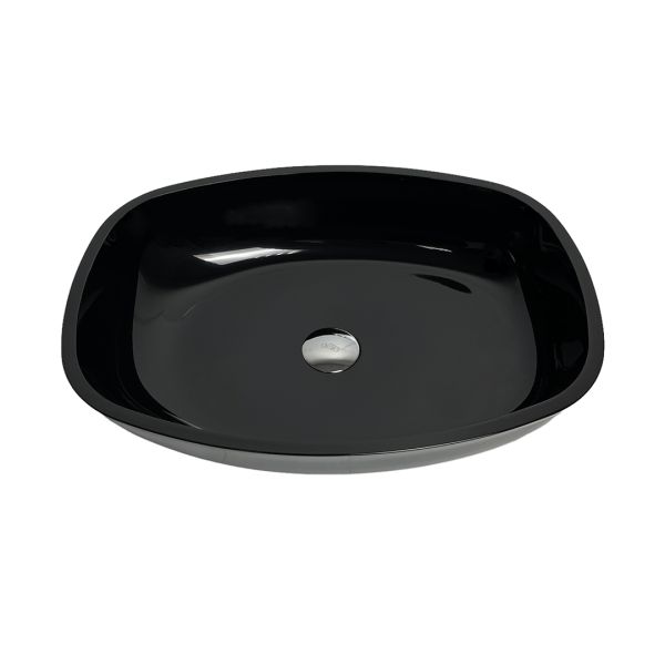 Умивальник накладний Adamant Amarant Black 540x410x130мм, штучний камінь