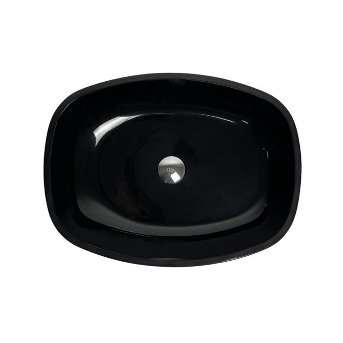 Умивальник накладний Adamant Amarant Black 540x410x130мм, штучний камінь