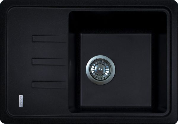 Кухонна мийка Adamant SLIM антрацит 615x430x200 мм, з крилом