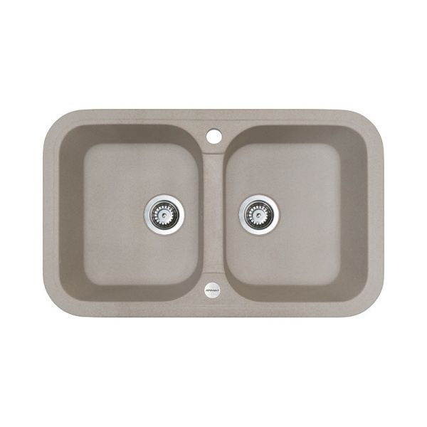 Кухонна мийка Adamant TWINS avena 765x470x190 мм, 2 повнорозмірні чаші
