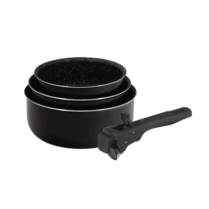 Набір ковшів Bergner Click & cook black 16/18/20 см (BG-31602-BK)