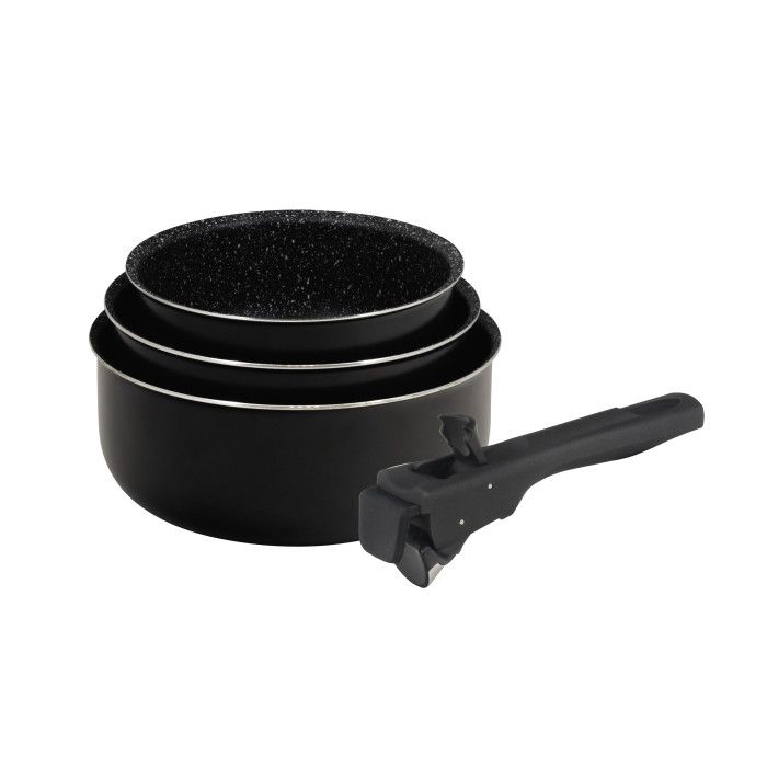 Набір ковшів Bergner Click & cook black 16/18/20 см (BG-31602-BK)