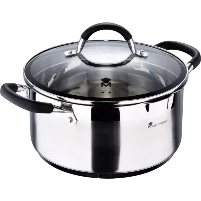 Каструля з кришкою MasterPro Foodies collection 5 л (BGMP-1502-BK)