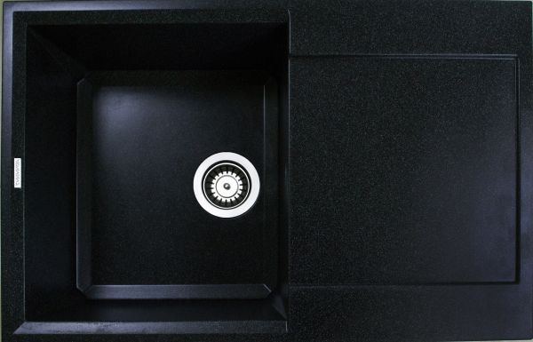 Кухонна мийка Adamant HORIZON чорний металік 780x495x230 мм, з крилом