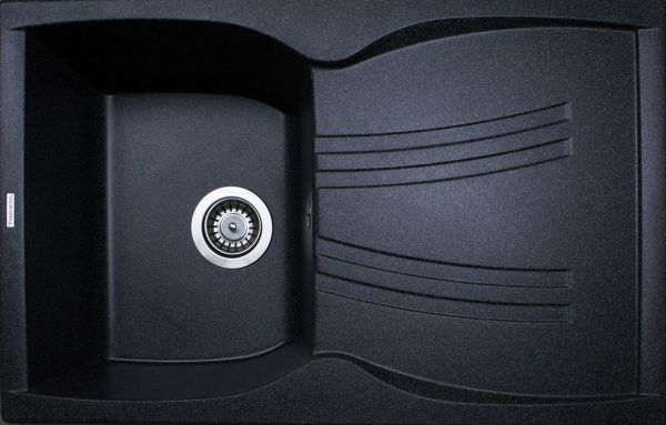 Кухонна мийка Adamant NEW LINE чорна 780x495x235 мм, з крилом