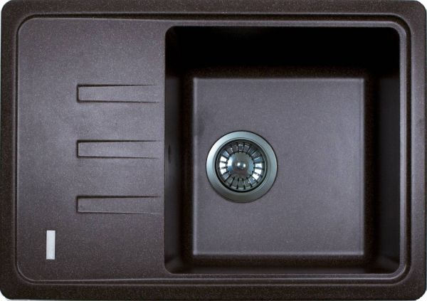 Кухонная мойка Adamant SLIM коричневая 615x430x200 мм, с крылом