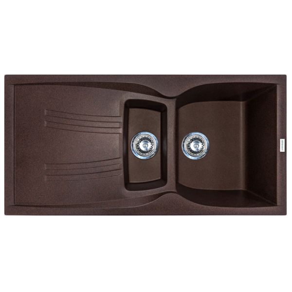 Кухонна мийка Adamant NEW LINE PLUS коричнева 975x495x235 мм, з крилом