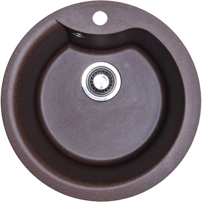 Кухонна мийка Adamant WAVE коричнева d 485x210 мм, без крила