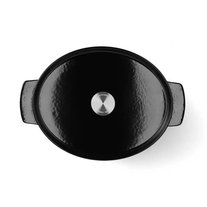 Гусятниця чавунна з кришкою KitchenAid 30 см 5,6 л чорна (CC006064-001)