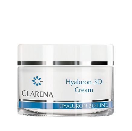 Крем зволожує і насичує киснем з продовженою дією Clarena Hyaluron 3D Cream 50 мл