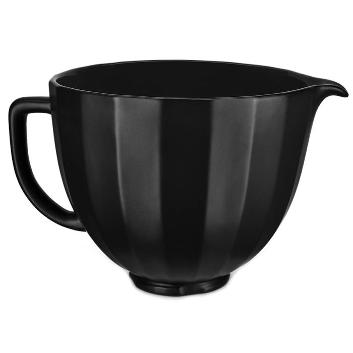 Чаша KitchenAid 4,7 л 5KSM2CB5PBS керамічна, з ручкою, текстурована, колір чорна раковина