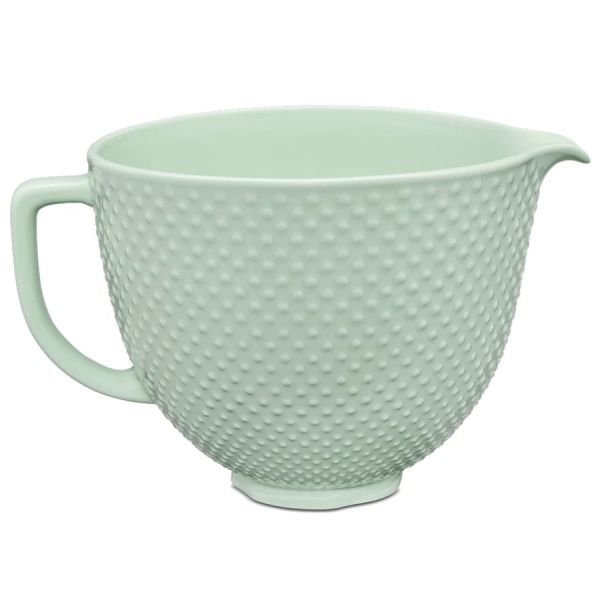 Чаша KitchenAid 4,7 л 5KSM2CB5TDD керамическая, с ручкой, текстурированная, узор капли росы