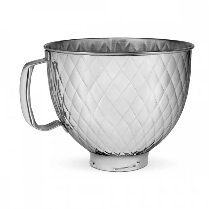 Чаша KitchenAid 4,8 л 5KSM5SSBQB з нержавіючої сталі з ручкою стьобаний візерунок