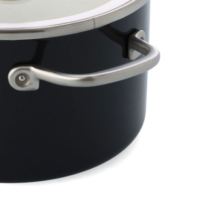 Каструля з кришкою KitchenAid Steel Core, 24 см, 6 л, матовий чорний