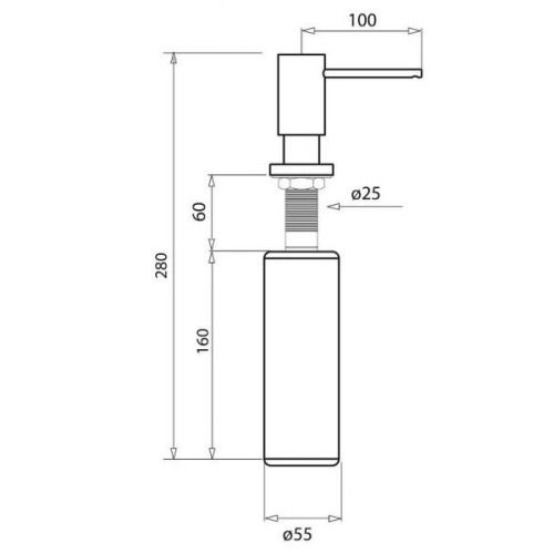 Дозатор для миючого засобу AquaSanita DR-002 350 ml