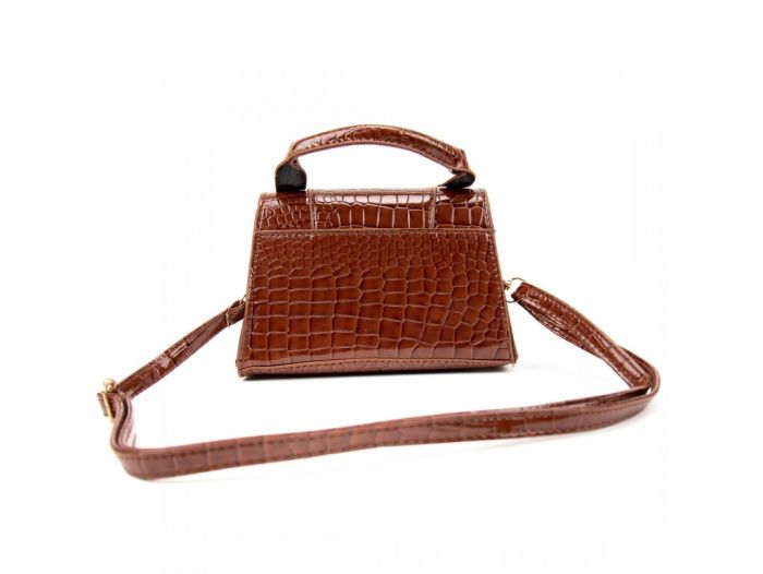 Каркасне невелике кросбоді з еко-шкіри Lilly P2-17068985C коричневе